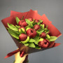 11 бордовых пионов — вид 4