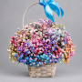 Букет из 7 радужных гипсофил в корзине